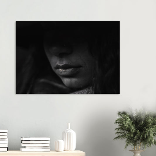 impression sur ALUMINIUM  BROSSÉ : Portait de Femme